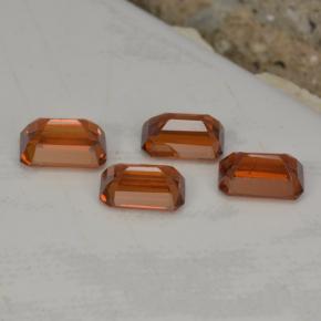 Granato spessartite naturale arancione da 2,73 ct, taglio smeraldo, VVS-VS