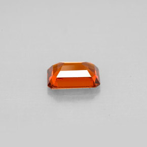 Granato spessartite naturale arancione da 0,91 ct, taglio smeraldo, VS