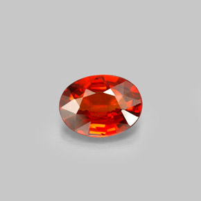 Granato spessartite naturale rosso da 2,17 ct, taglio ovale, VVS-VS