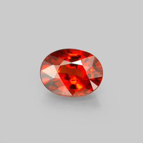 Granato spessartite naturale rosso da 2,49 ct, taglio ovale, VS