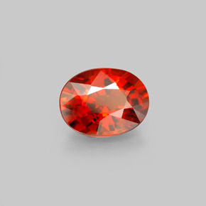 Granato spessartite naturale rosso da 2,49 ct, taglio ovale, VS