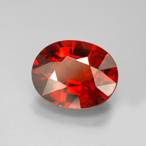 Granato spessartite naturale rosso da 3,77 ct, taglio ovale, VS