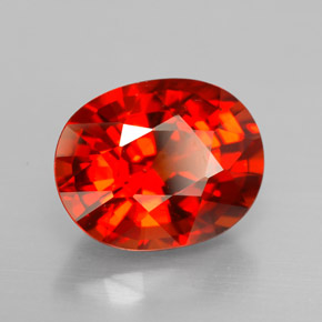 Granato spessartite naturale rosso da 4,14 ct, taglio ovale, VS