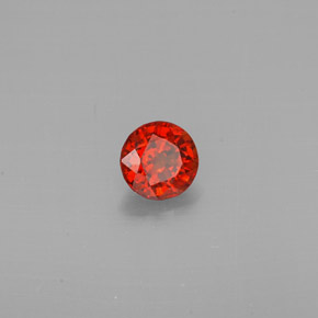 Granato spessartite naturale arancione da 0,80 ct, taglio rotondo, VVS