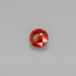 Granato spessartite naturale arancione da 0,80 ct, taglio rotondo, VVS-VS