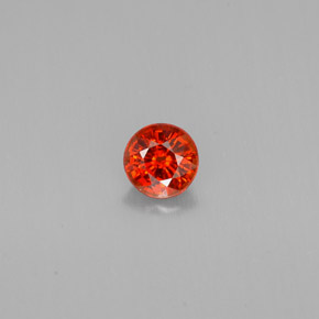 Granato spessartite naturale arancione da 0,74 ct, taglio rotondo, VVS-VS