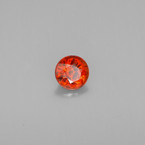 Granato spessartite naturale arancione da 0,74 ct, taglio rotondo, VVS-VS