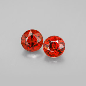 Granato spessartite naturale arancione da  ct, taglio rotondo, VS