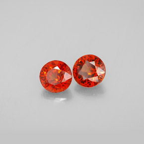 Granato spessartite naturale arancione da  ct, taglio rotondo, VS