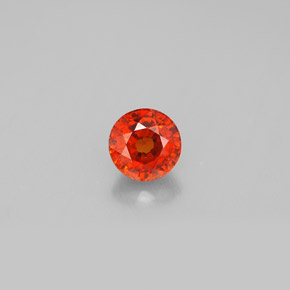 Granato spessartite naturale arancione da 0,92 ct, taglio rotondo, VVS-VS