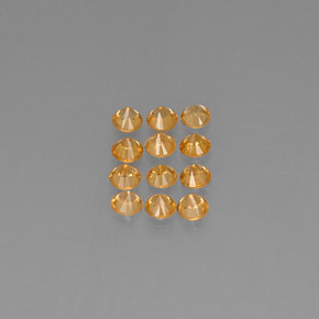 Gemme di Granato spessartite Arancione naturale da  ct, Taglio rotondo, VVS-VS