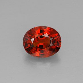 Granato spessartite naturale arancione da 2,43 ct, taglio ovale, VVS-VS