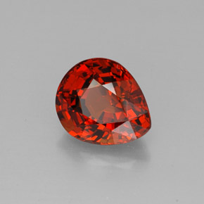 Granato spessartite naturale arancione da 2,90 ct, taglio a pera, VVS