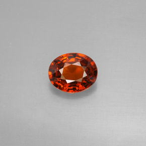 Granato spessartite naturale arancione da 1,74 ct, taglio ovale, VVS