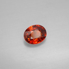 Granato spessartite naturale arancione da 1,74 ct, taglio ovale, VVS