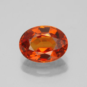 Granato spessartite naturale arancione da 1,80 ct, taglio ovale, VVS-VS