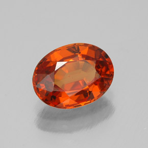 Granato spessartite naturale arancione da 1,80 ct, taglio ovale, VVS-VS