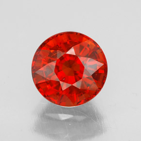 Granato spessartite Arancio rosso naturale da 2.23 ct, Taglio rotondo, VS