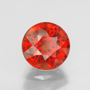 Granato spessartite Arancio rosso naturale da 2.23 ct, Taglio rotondo, VS