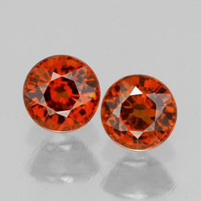 Granato spessartite naturale arancione da  ct, taglio rotondo, VVS-VS