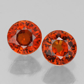 Granato spessartite naturale arancione da  ct, taglio rotondo, VVS-VS