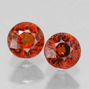 Granato spessartite naturale arancione da  ct, taglio rotondo, VVS-VS