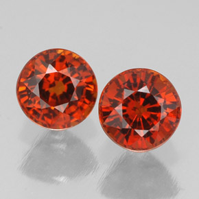 Granato spessartite naturale arancione da  ct, taglio rotondo, VVS-VS