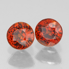 Granato spessartite naturale arancione da  ct, taglio rotondo, VVS-VS