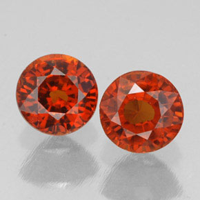 Granato spessartite naturale arancione da  ct, taglio rotondo, VVS-VS