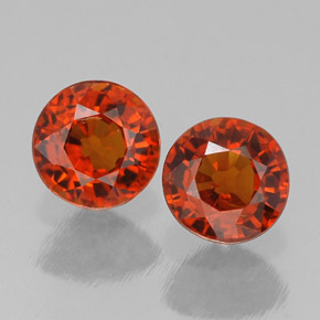 Granato spessartite naturale arancione da  ct, taglio rotondo, VVS-VS