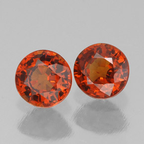 Granato spessartite naturale arancione da  ct, taglio rotondo, VVS-VS