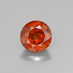 Granato spessartite naturale arancione da 0,76 ct, taglio rotondo, VVS-VS