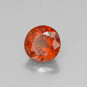 Granato spessartite naturale arancione da 0,76 ct, taglio rotondo, VVS-VS
