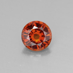 Granato spessartite naturale arancione da 0,69 ct, taglio rotondo, VVS-VS