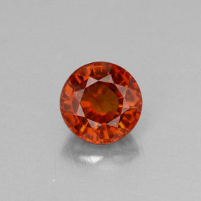 Granato spessartite naturale arancione da 0,72 ct, taglio rotondo, VVS-VS