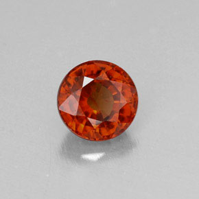 Granato spessartite naturale arancione da 0,72 ct, taglio rotondo, VVS-VS