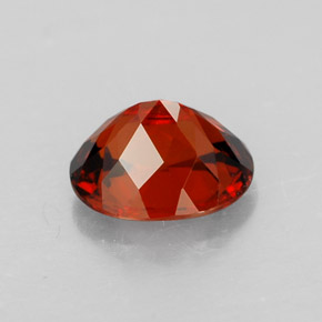 Granato spessartite naturale rosso da 2,01 ct, taglio ovale, VVS-VS
