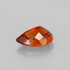 Granato spessartite Arancio rosso naturale da 1.25 ct, Forma a pera, VS