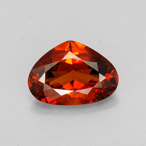 Granato spessartite naturale rosso da 1,91 ct, taglio a pera, VVS-VS