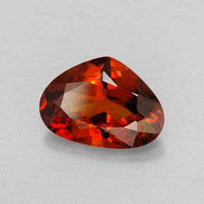 Granato spessartite naturale rosso da 1,91 ct, taglio a pera, VVS-VS