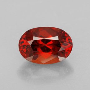 Granato spessartite naturale rosso da 2,78 ct, taglio ovale, VS