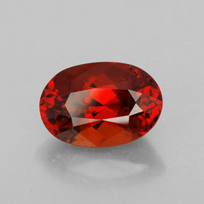 Granato spessartite naturale rosso da 2,78 ct, taglio ovale, VS