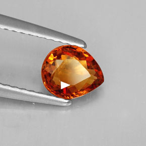 Granato spessartite naturale arancione da 0,90 ct, taglio a pera, VS