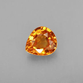 Granato spessartite naturale arancione da 0,74 ct, taglio a pera, VS