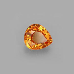 Granato spessartite naturale arancione da 0,74 ct, taglio a pera, VS