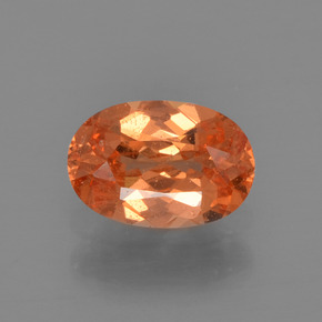 Granato spessartite naturale arancione da 0,67 ct, taglio ovale, VS-SI