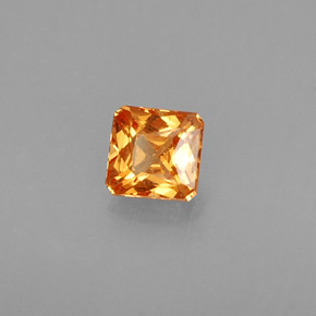 Granato spessartite naturale arancione da 0,44 ct, taglio smeraldo, VS-SI