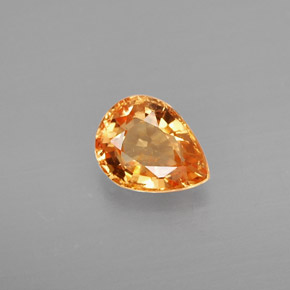 Granato spessartite naturale arancione da 0,80 ct, taglio a pera, VS