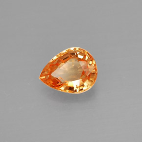Granato spessartite naturale arancione da 0,80 ct, taglio a pera, VS