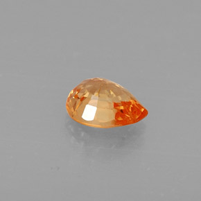 Granato spessartite naturale arancione da 0,80 ct, taglio a pera, VS